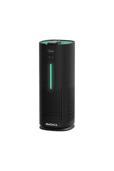 MaGeCa Purificator De Aer Auto ®, Carbune Activ, Filtru Hepa, Lumini Cer Instelat, Negru