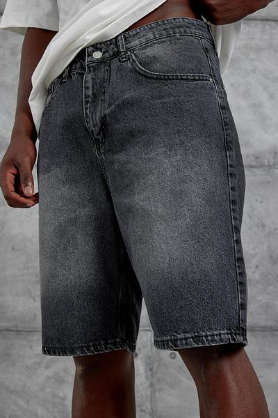 NOMARC Anthracite Mb Oversize Denim Shorts
