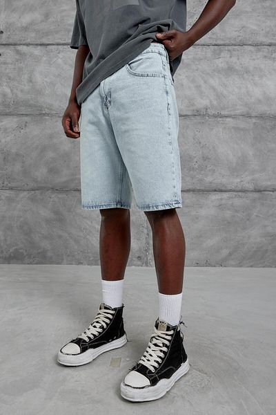 NOMARC Pantaloni scurți de denim oversize Mb albastru deschis