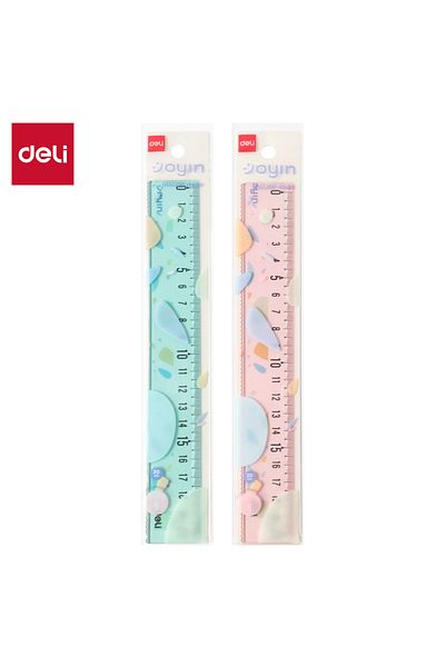 Deli EH659 Ruler 20cm Blue/Pink – Ideal for School and Daily Use