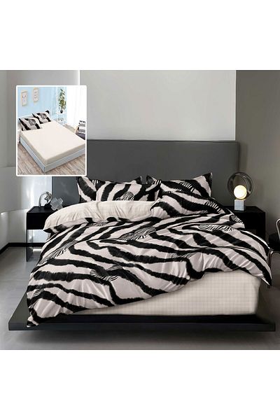 NufJoy Fine Cotton Linen 6 pieces Fitted sheet for mattress 160x200 cm or 180x200 cm