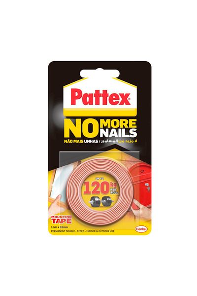 Pattex شريط تثبيت "لا مزيد من المسامير" 1.5 متر × 19 مم