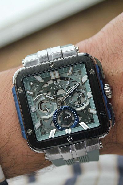 FERRO Fm11572Zw4 Men's Wrist Watch with Silicone Cord