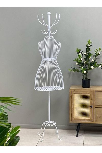 Cady One Metal Clothes Hanger Organizer in the Shape of a Mancave, Storage Space Inside the Mancave 170cm