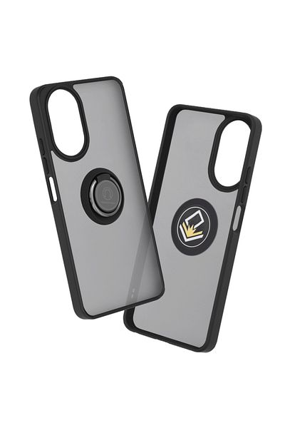 SKYDDAR INNOVATION Case for Realme C67 4G, Glinth with 360° Magnetic Rotating Ring, Black, sticker set