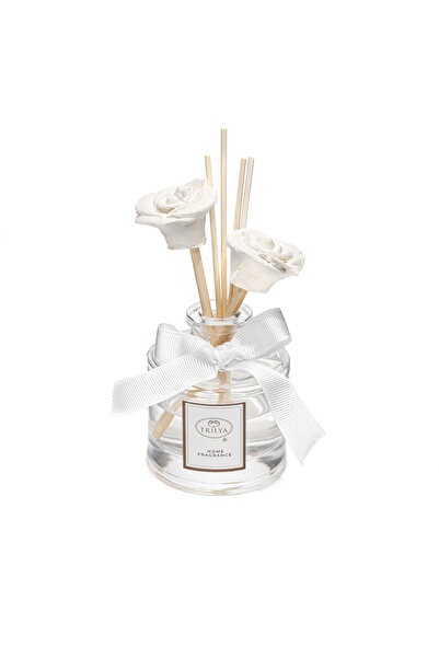 Trilya 100 ml Gül Seramik Taşlı Bambu Çubuklu Gül Baharı Oda Kokusu