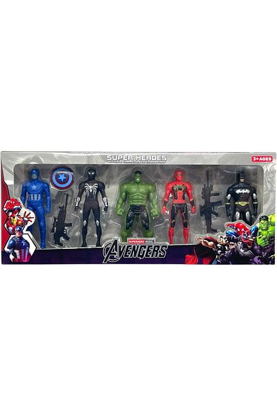 SCOWETTO Avengers 8 Piece Set Toy with 5 Figures