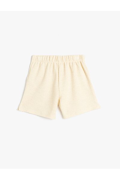 Koton Button detail, tweed shorts.