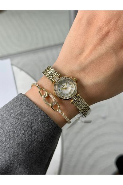 Homies Guaranteed Premium Women's Wristwatch Gold (White Dial) Rshms-228