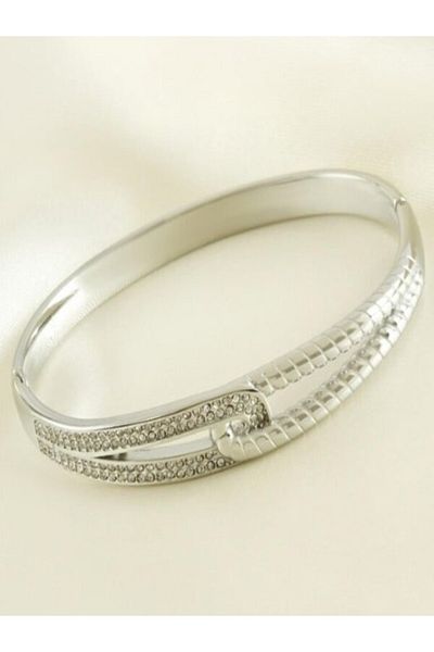 CADI BOUTİQUE Hook Luxury Steel Handcuff Bracelet