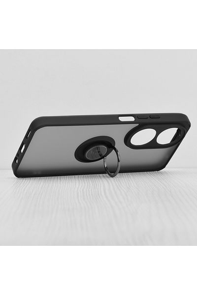 SKYDDAR INNOVATION Case for Honor X7b / 90 Smart / X7b 5G, Glinth with 360° Magnetic Rotating Ring, Black, sticker set