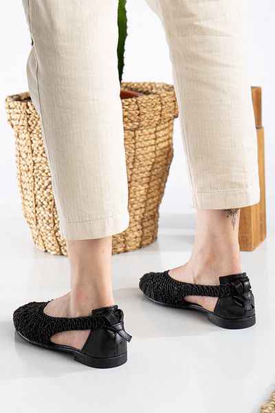 Jackers Open Side Back Bow Detailed Knitted Knitwear Ballerina