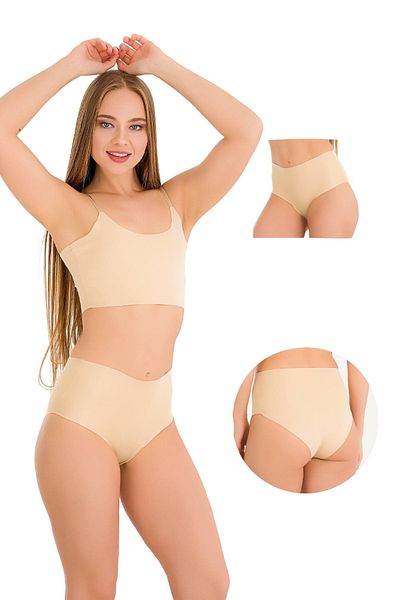 Newlilla 308 High Waist Women's Seamless Laser Bato Panties