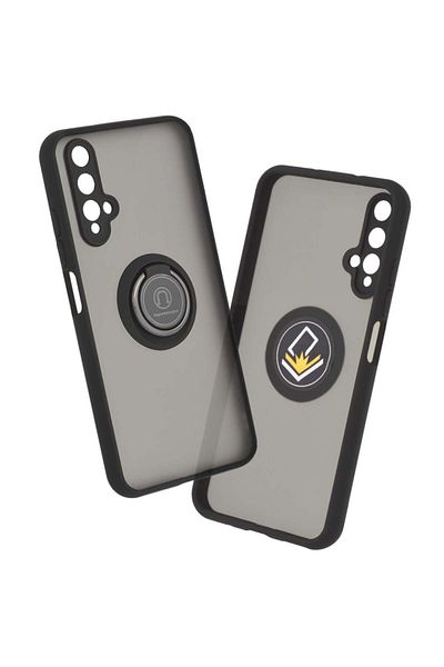 SKYDDAR INNOVATION Case for Huawei Nova 5T / Honor 20, Glinth with 360° Magnetic Rotating Ring, Black, sticker set