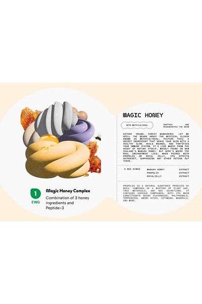 Concrete Cake Korean Facial Mask Concrete Cake Magic Honey – Honey, Propolis&Royal Jelly - Intense Hydration&Glow