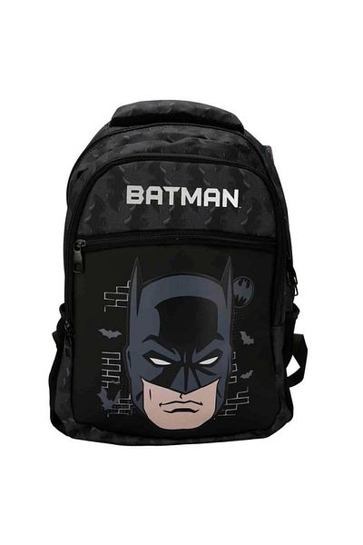 Batman Tmn 592721 Visual 3 Compartment School Backpack 2533 Black