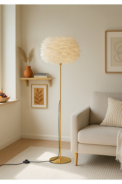 HOMİNG Homing Tüylü Başlık Orijinal Gold Kaplama Lambader 242028