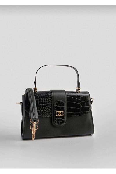 Butik DEFAY BUTİK Timsah Desenli Yandan Çapraz Askılı El ve Omuz Çantası