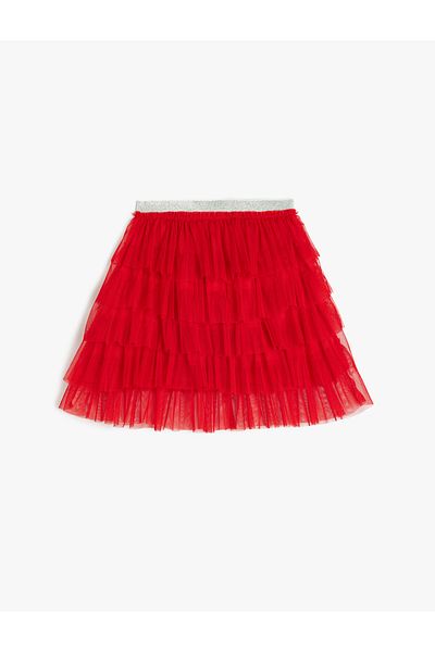 Koton Elastic waist, tulle detail skirt.