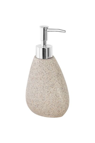 Feridras Stone Liquid Soap Dispenser, Polyresin, Beige