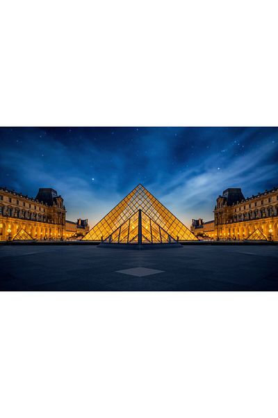 media Fototapet de perete autoadeziv si lavabil City78 Muzeu Louvre, 270 x 200 cm