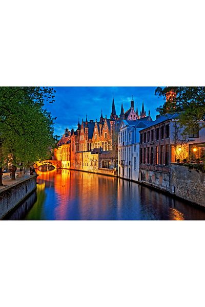 media Canvas painting Walk through Bruges, 60 x 40 cm