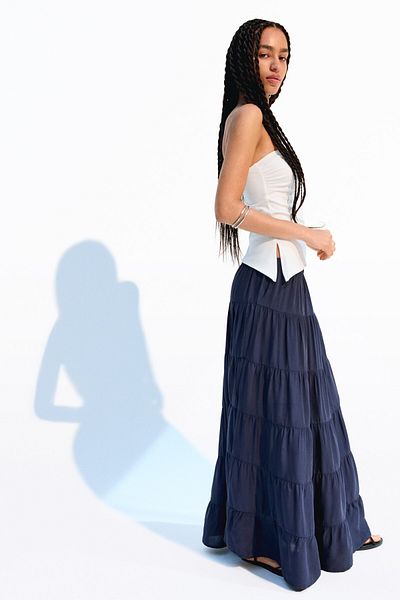 Bershka Rustic midi skirt