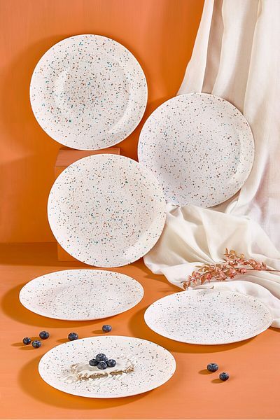 Lora Bianca Punti 6 Piece 28 cm Service Plate Set