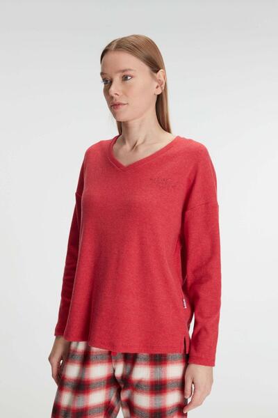 civetta Cottonwinter Square Pattern Long Sleeve Pajama Set