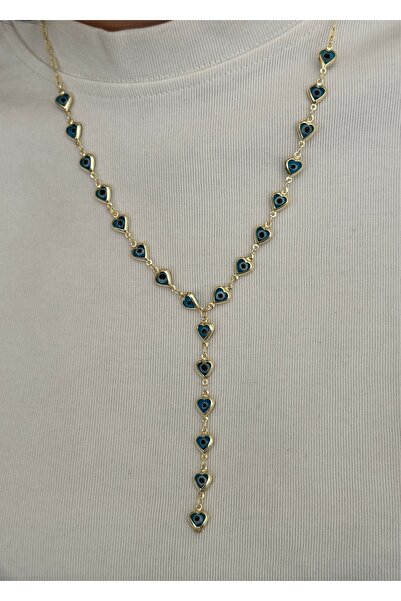 KİLİGİSTANBUL NAZAR KALPLER Y KOLYE