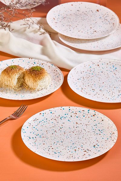 Lora Bianca Punti 6 Pcs 21 cm Cake/Dessert Plates