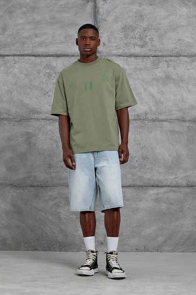 NOMARC Πράσινο μπλουζάκι 11 Thinking Printed Oversize