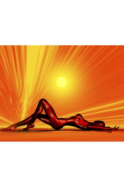 media Tablou canvas Femeie, nud, abstract, 105 x 70 cm