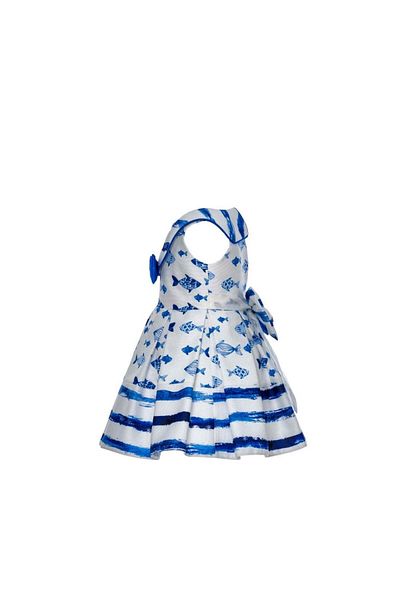 Pamina Navy Dress, Pamina, with Bow, 311006, Blue, 98 cm