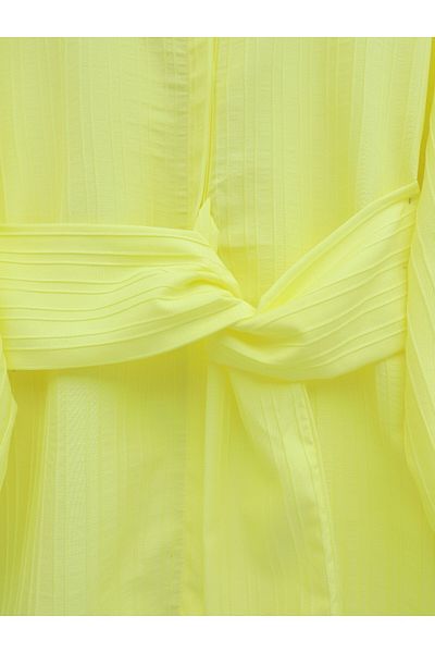 Modamorfo Tie-Fit Crinkle Shirt - Light Yellow