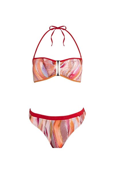 AYYILDIZ 5612 Coral Strapless Bikini Set