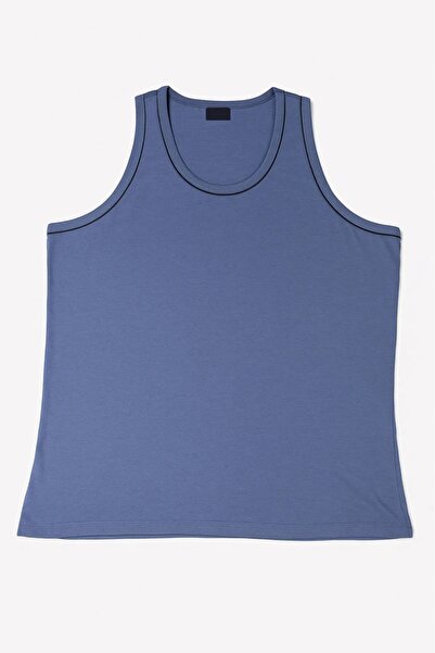 FATELLA Men's Zero Sleeve Thick Strap Crew Neck Comfort Basic Relaxed Cut Com...