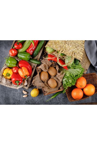 media Fototapet Food22 - legume si fructe, 400 x 250 cm