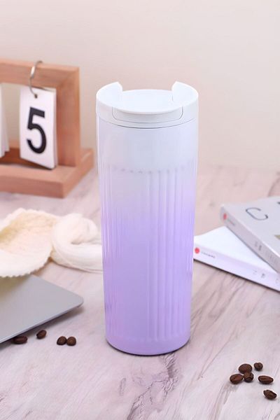 Weather Forecast 304 L Steel 500 Ml. Purple White Gradient Hand Thermos Mug Cin917Mr