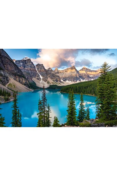 media Tablou canvas Lac Moraine, Canada, munti, 75 x 50 cm