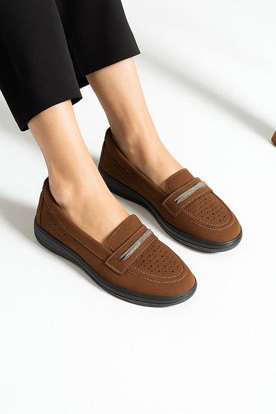 HKM shoes New Season Women's Daily Seasonal Comfortable Full Orthopedic Glitter Buckle Shoes