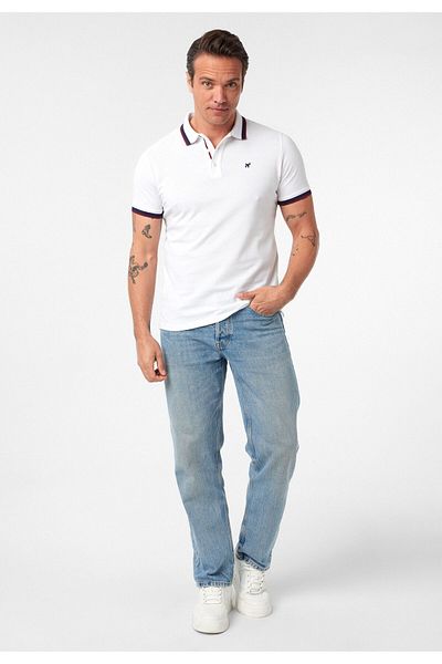 Williot Tricou Javeir pentru bărbați, cu gât polo, cu croiala normală