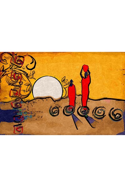 media Tablou canvas Africa retro vintage arta35, 75 x 50 cm