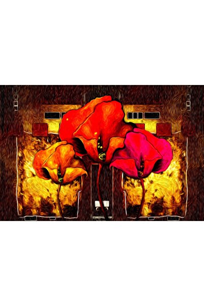 media Tablou canvas Flori, vintage, abstract, arta11, 90 x 60 cm