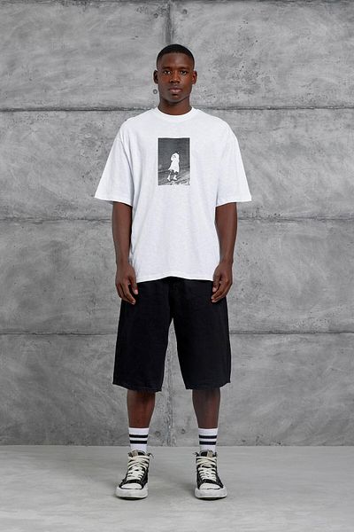 NOMARC Tricou alb cu imprimeu Muhammad Ali Flamed Oersize