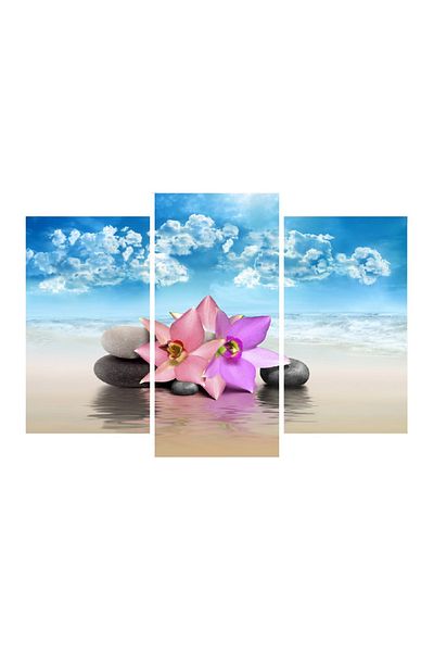 media Multicanvas painting 3 pieces Flowers 7, 120 x 85 cm