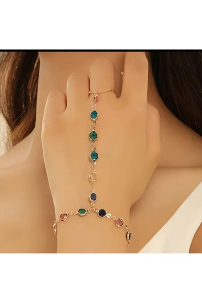 Marchen Collection Kadınlar için Şık ve Çok Yönlü Bilezik , Yüzük Şahmeran Halhal Seti