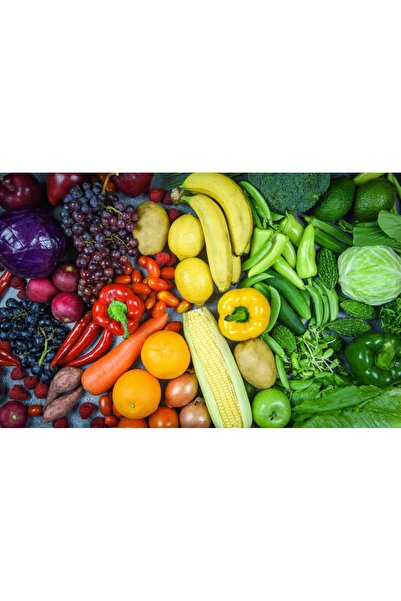 media Tablou canvas Food11 - legume si fructe, 105 x 70 cm