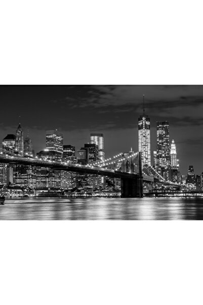 media Tablou canvas Noaptea pe pod Brooklin, 75 x 50 cm