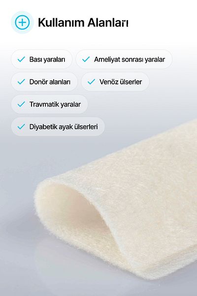 luofucon Alginate Wound Cover 10X10Cm 3 Pack High Absorbent Dressing